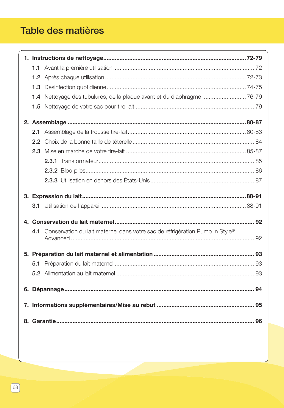 Medela Pump In Style User Manual | Page 68 / 100