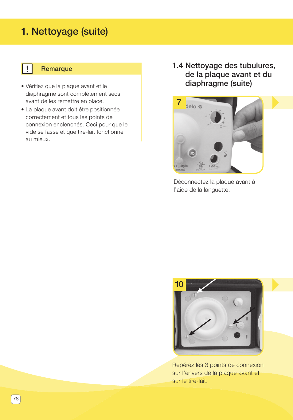 Nettoyage (suite) | Medela Pump In Style User Manual | Page 78 / 100