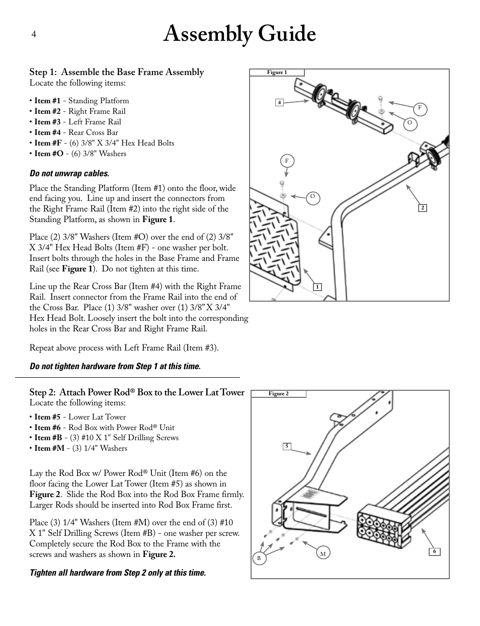Assembly guide | Bowflex Xtreme 2 User Manual | Page 6 / 23