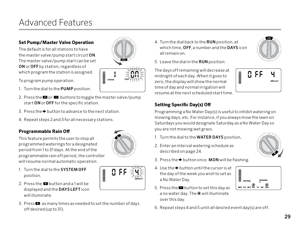 Advanced features | Hunter PRO-C (PCC) User Manual | Page 29 / 40