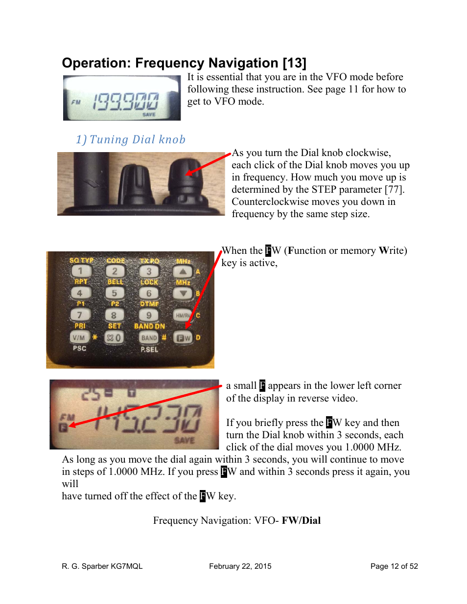 Operation: frequency navigation [13 | Yaesu FT-60R User Manual | Page 12 / 52
