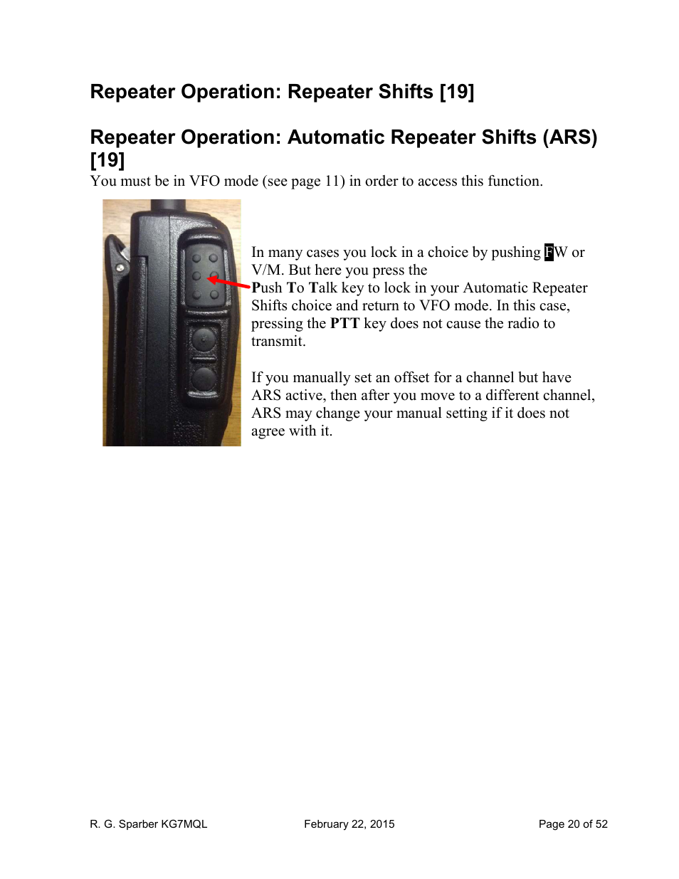 Yaesu FT-60R User Manual | Page 20 / 52
