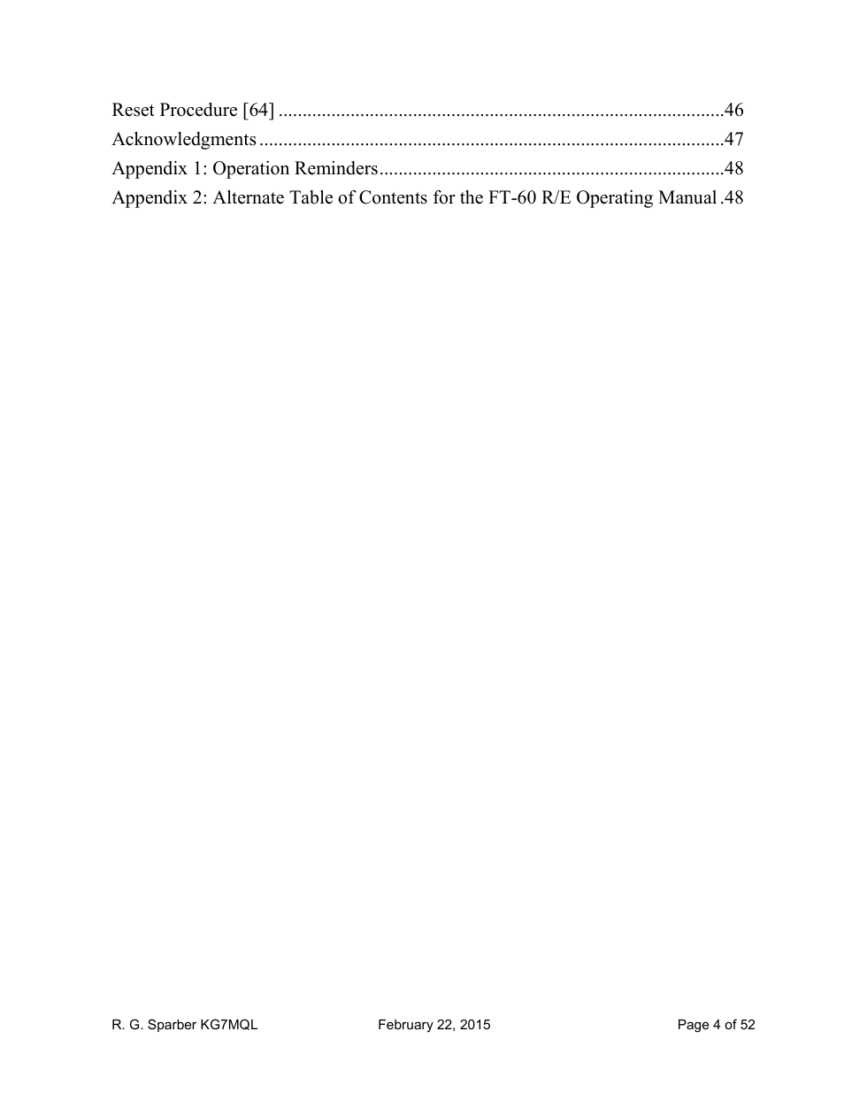 Yaesu FT-60R User Manual | Page 4 / 52