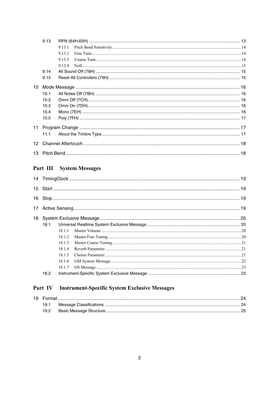 Part iii system messages | Casio LK-270 User Manual | Page 2 / 46