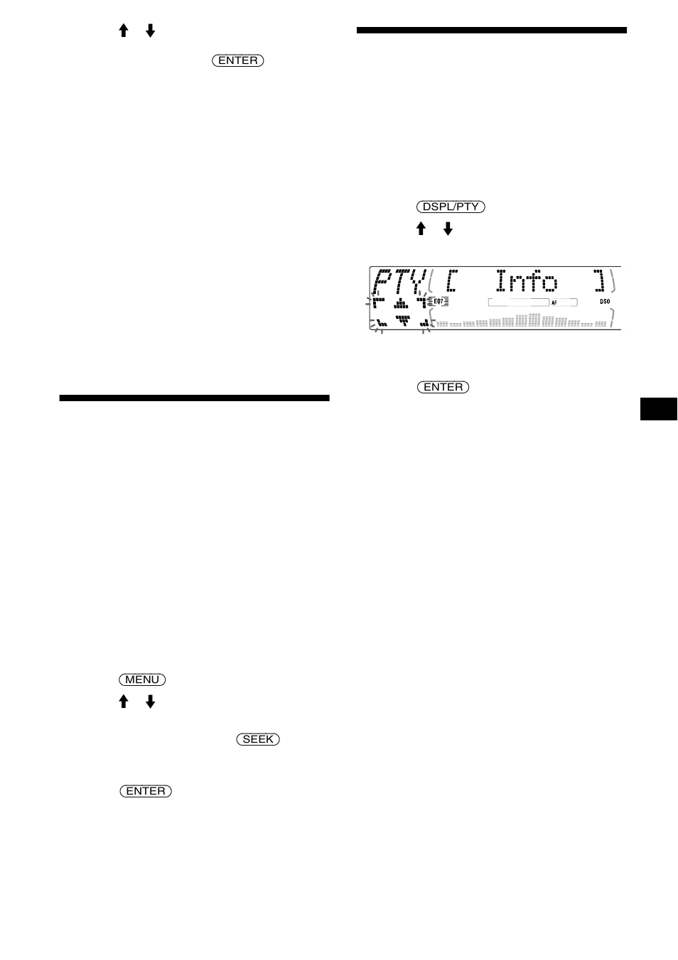 Cambio de audio multicanal y drc, Tipo de programa (pty) | Sony MDX-M690  RU User Manual | Page 63 / 254