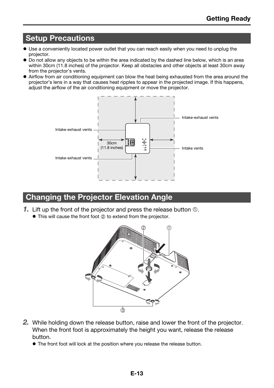 Getting ready | Casio XJ-H1600 User Manual | Page 15 / 26