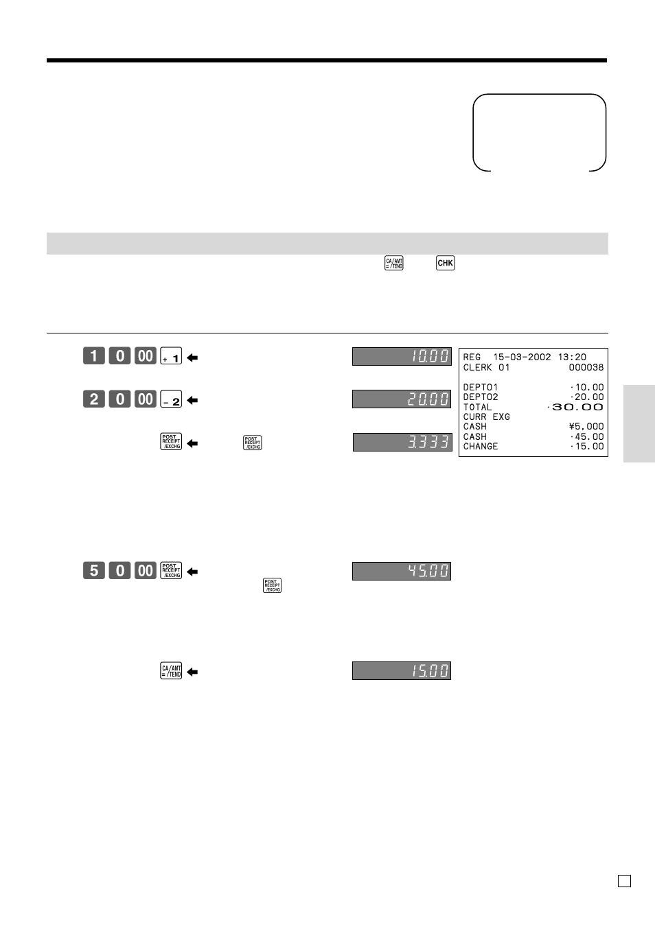 Con venient operations and setups, Registering foreign currency, & 20- ' ; 50- ; a | Casio TE-100 User Manual | Page 65 / 88