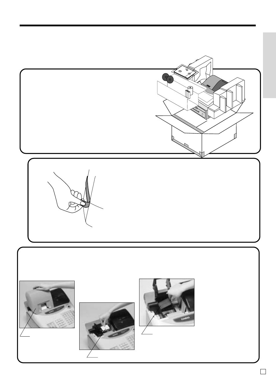 Getting started | Casio TE-100 User Manual | Page 7 / 88