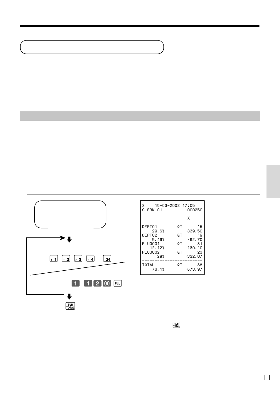 Printing read/reset reports, X mode, Con venient operations and setups | Read report, Reset report | Casio TE-100 User Manual | Page 71 / 88