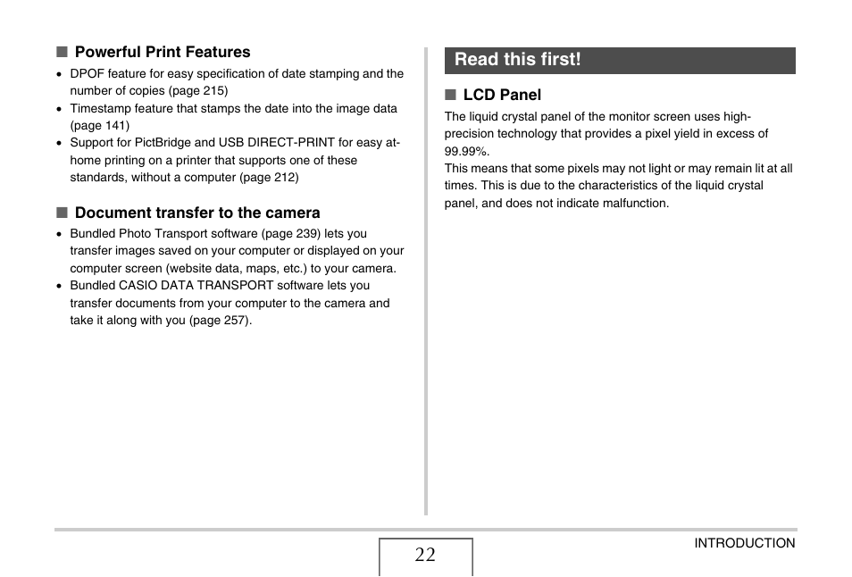 Read this first | Casio EX-S880 User Manual | Page 22 / 293