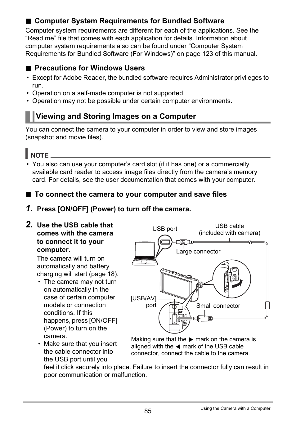 Viewing and storing images on a computer | Casio EXILIM EX-Z3000 User Manual | Page 85 / 145