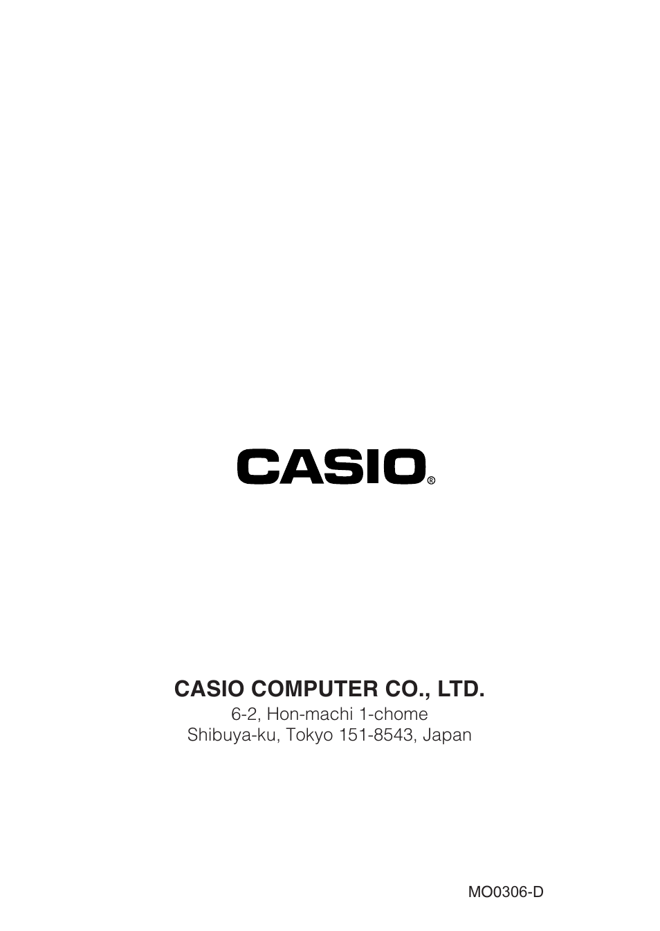 Casio computer co., ltd | Casio SF-7990 User Manual | Page 100 / 100