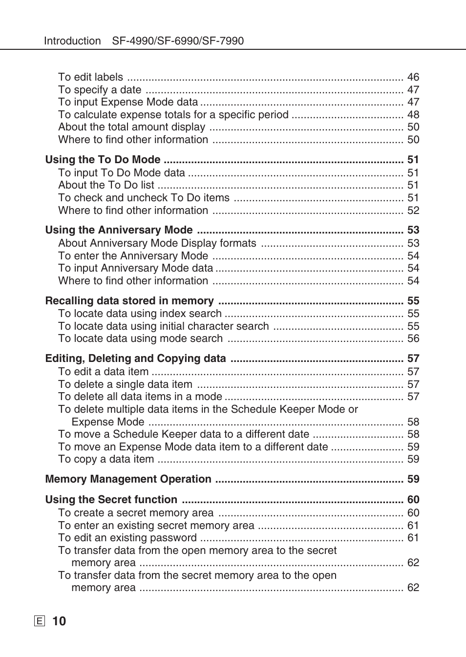 Casio SF-7990 User Manual | Page 12 / 100