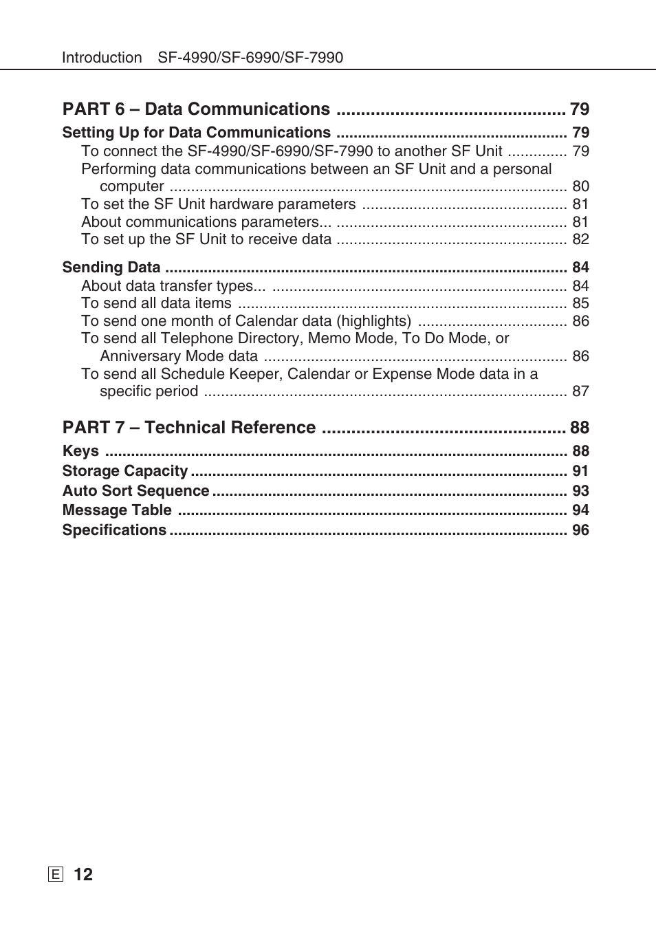 Casio SF-7990 User Manual | Page 14 / 100