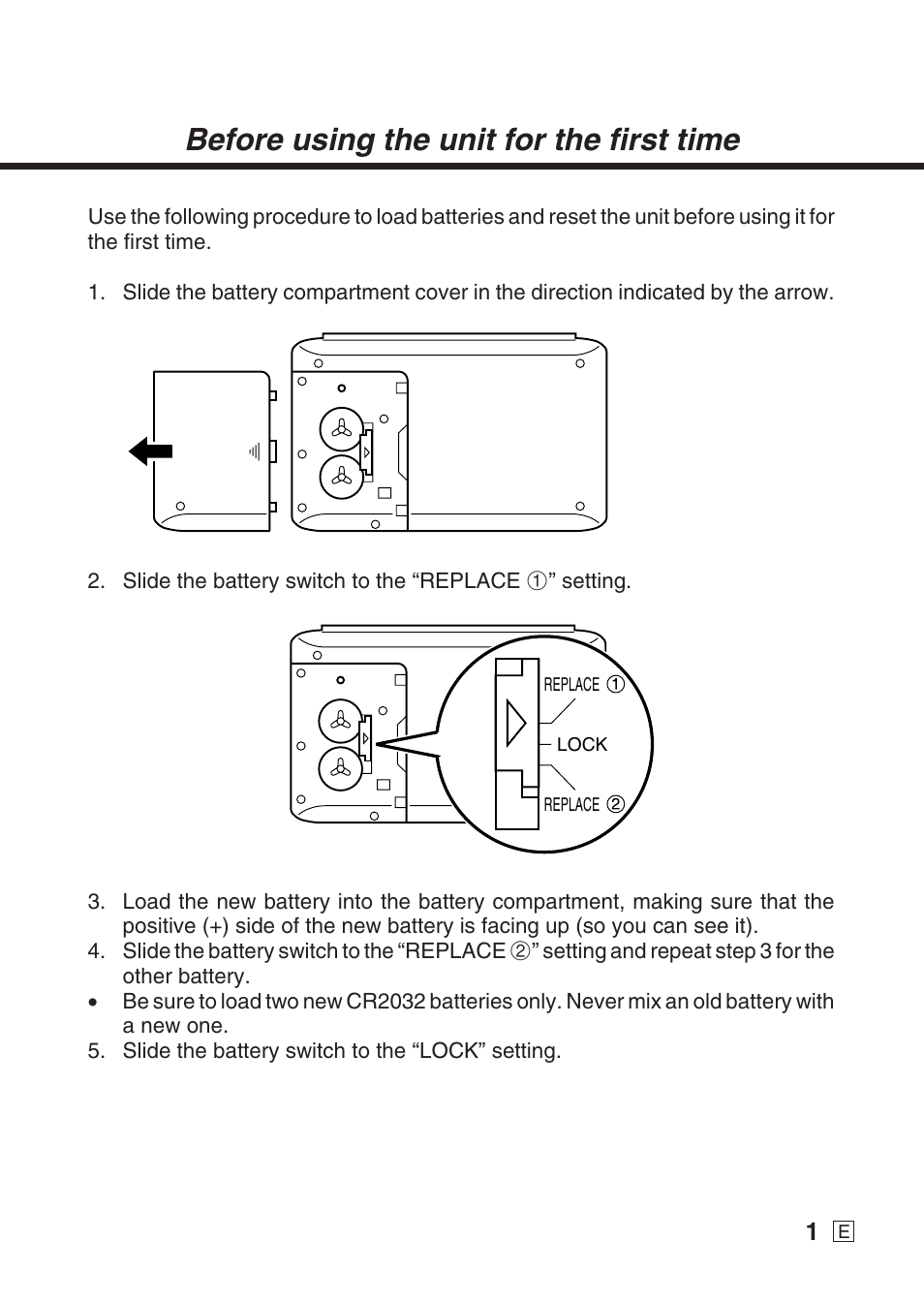 Before using the unit for the first time | Casio SF-7990 User Manual | Page 3 / 100