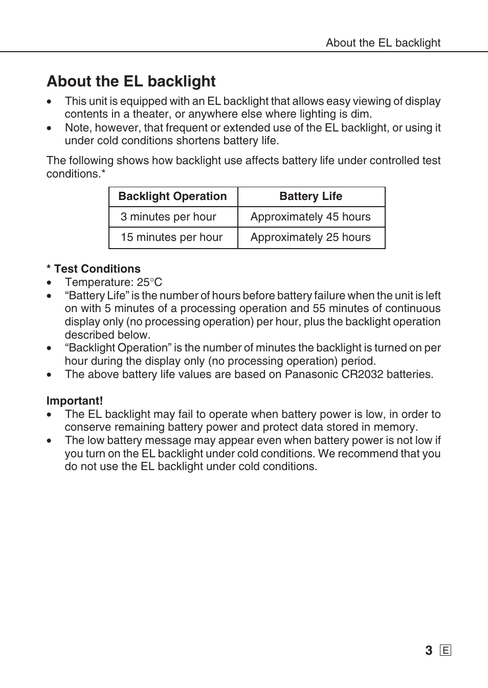 Introduction, About the el backlight | Casio SF-7990 User Manual | Page 5 / 100
