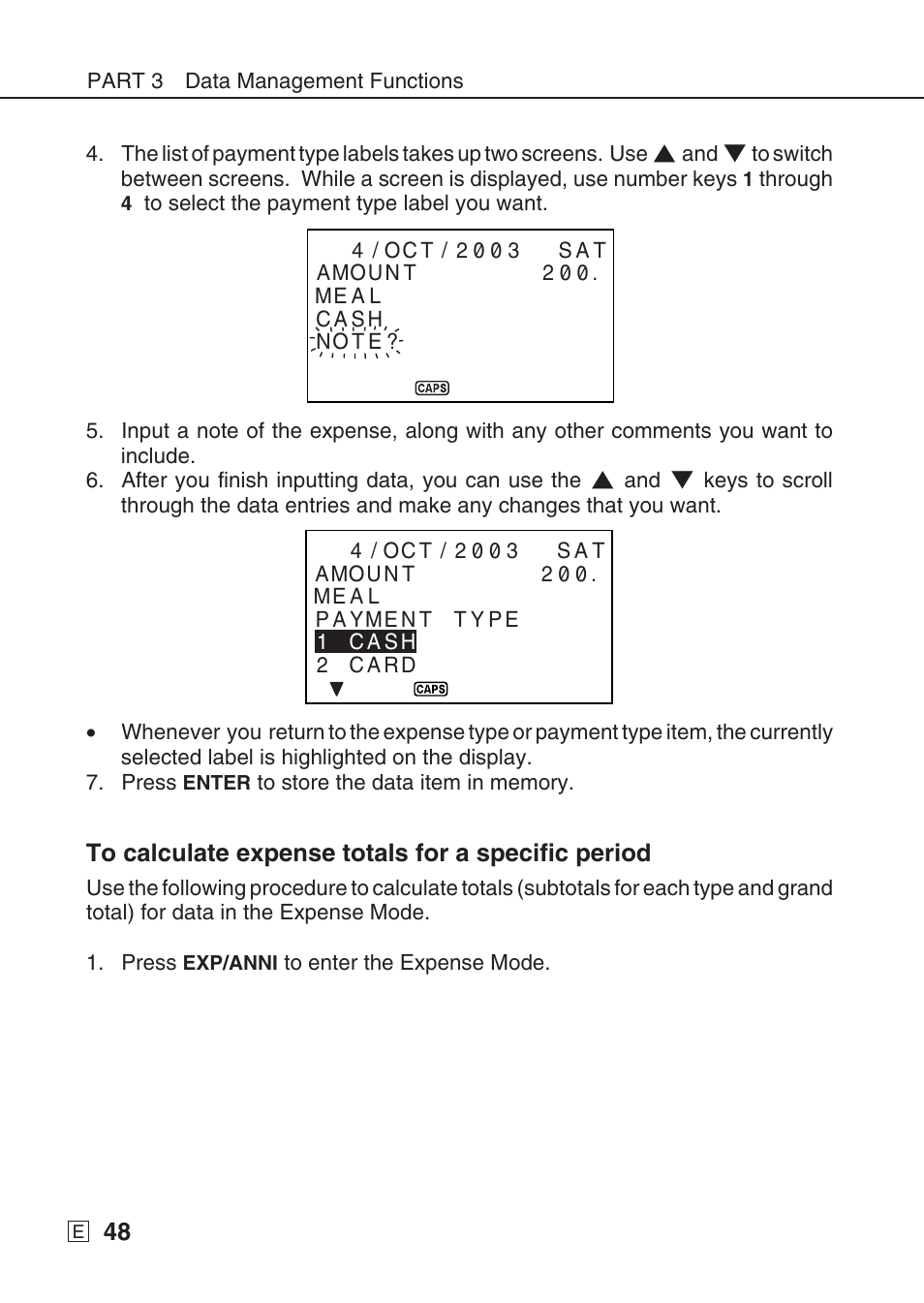 Casio SF-7990 User Manual | Page 50 / 100