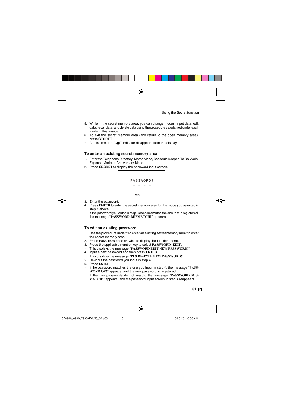 Casio SF-7990 User Manual | Page 63 / 100