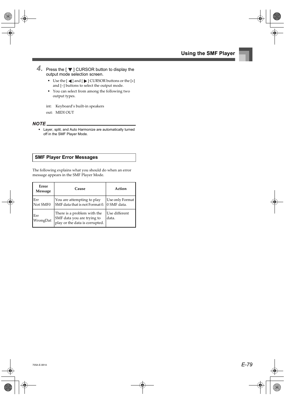 E-79 using the smf player | Casio CTK-691 User Manual | Page 81 / 122