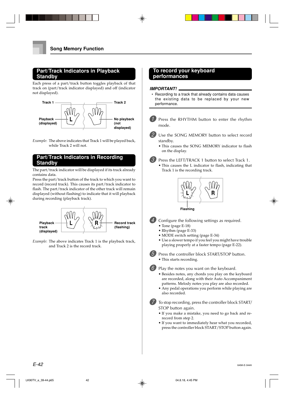 Casio LK92TV User Manual | Page 44 / 81