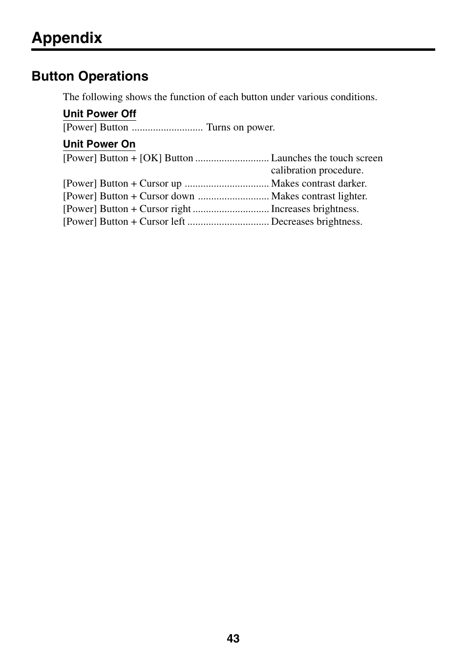 Appendix, Button operations | Casio CASSIOPEIA User Manual | Page 43 / 47