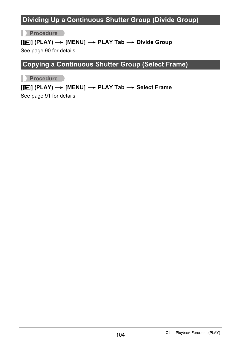 Copying a continuous shutter group (select frame) | Casio EXILIM EX-FH20 User Manual | Page 104 / 176