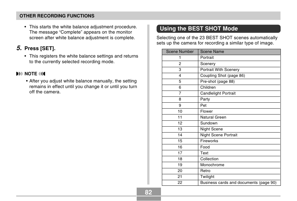 Using the best shot mode | Casio EX-Z57 User Manual | Page 82 / 214
