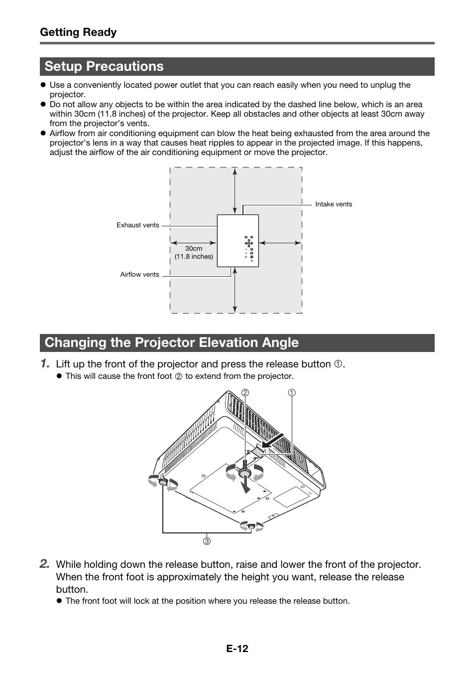 Getting ready | Casio XJ-M145 User Manual | Page 14 / 26