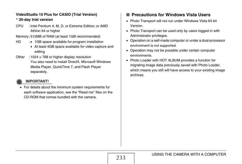 Casio EX-V8 User Manual | Page 233 / 289