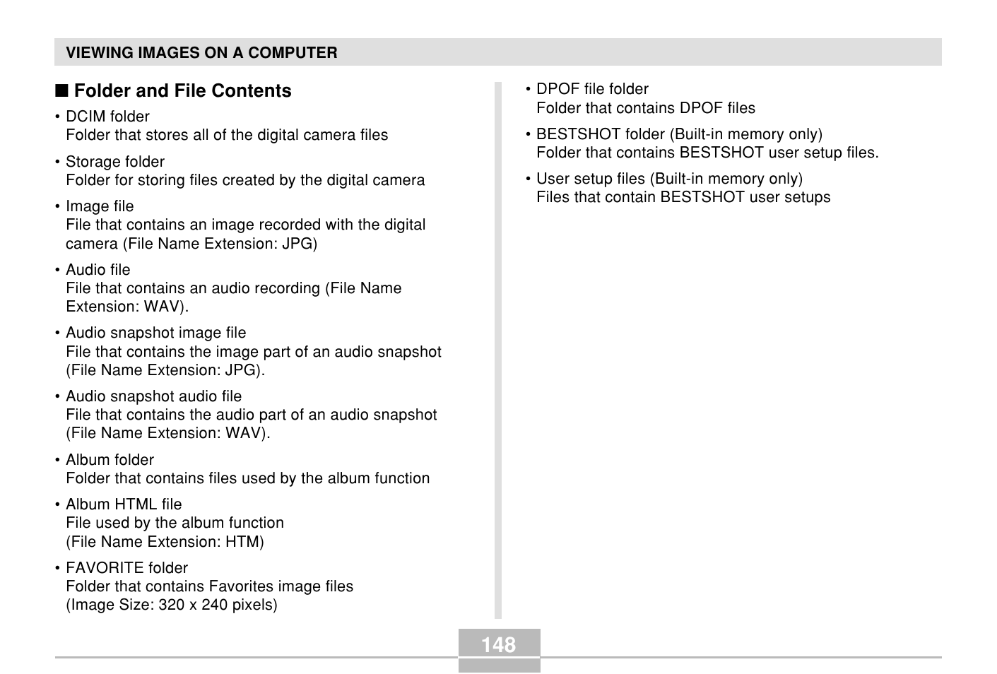 Casio E MULTI PJ CAMERA Multifunctional Camera System User Manual | Page 148 / 174