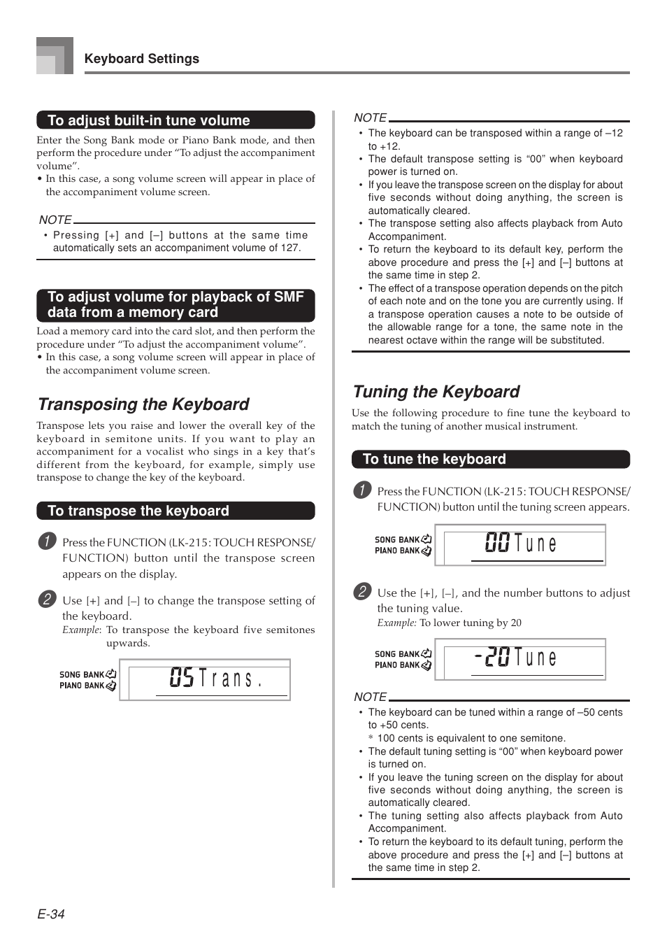 Casio LK210/215ES1A User Manual | Page 36 / 59