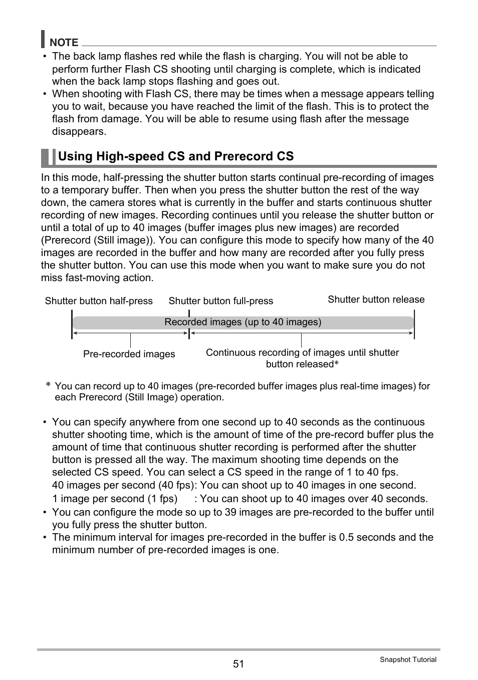Using high-speed cs and prerecord cs | Casio EXILIM K1160PCM2DMX User Manual | Page 51 / 176