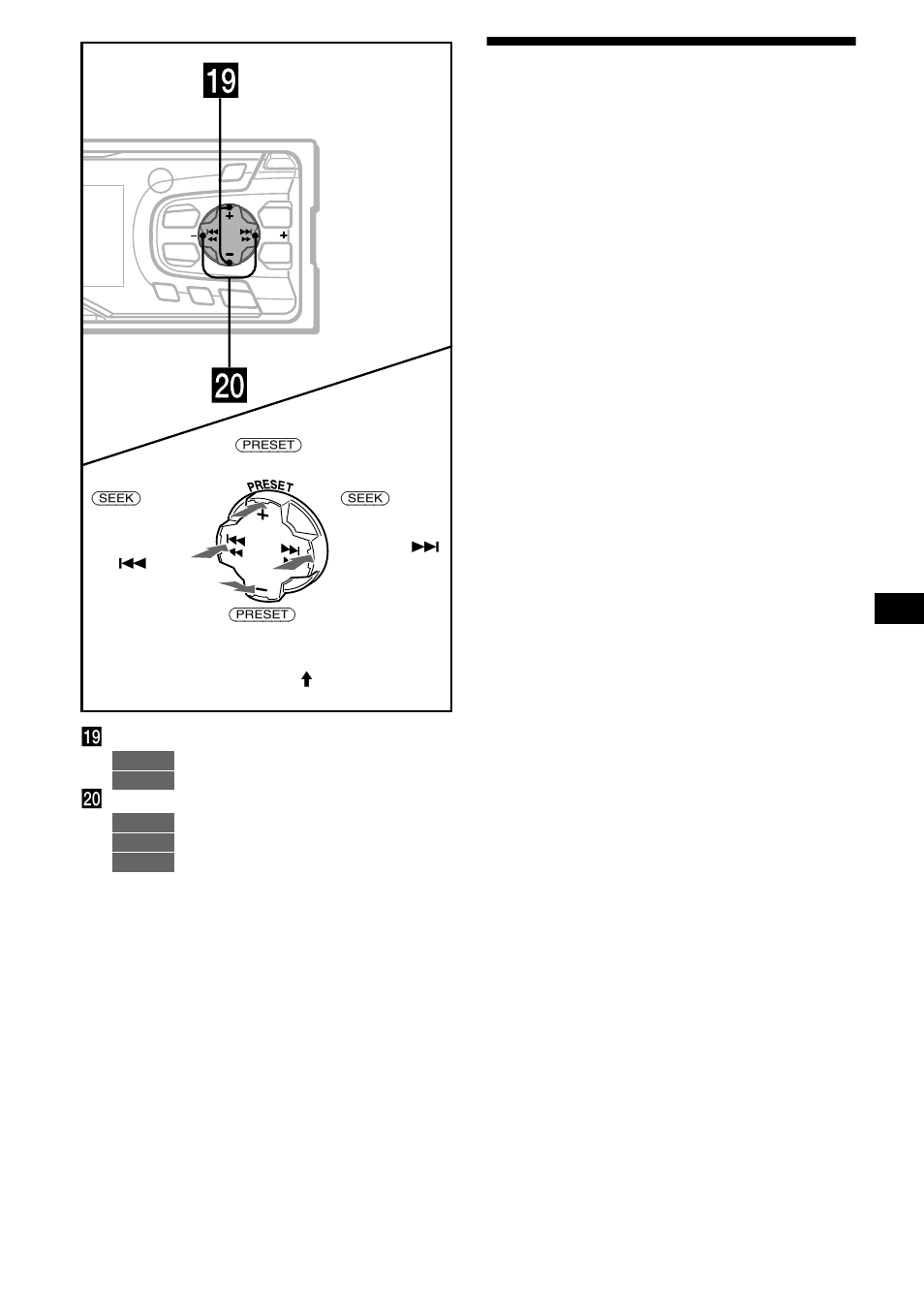 W; knapparna seek (–/+), Säkerhetsföreskrifter, Fuktbildning | Så här bibehåller du hög ljudkvalitet | Sony CDX-L550 User Manual | Page 53 / 146