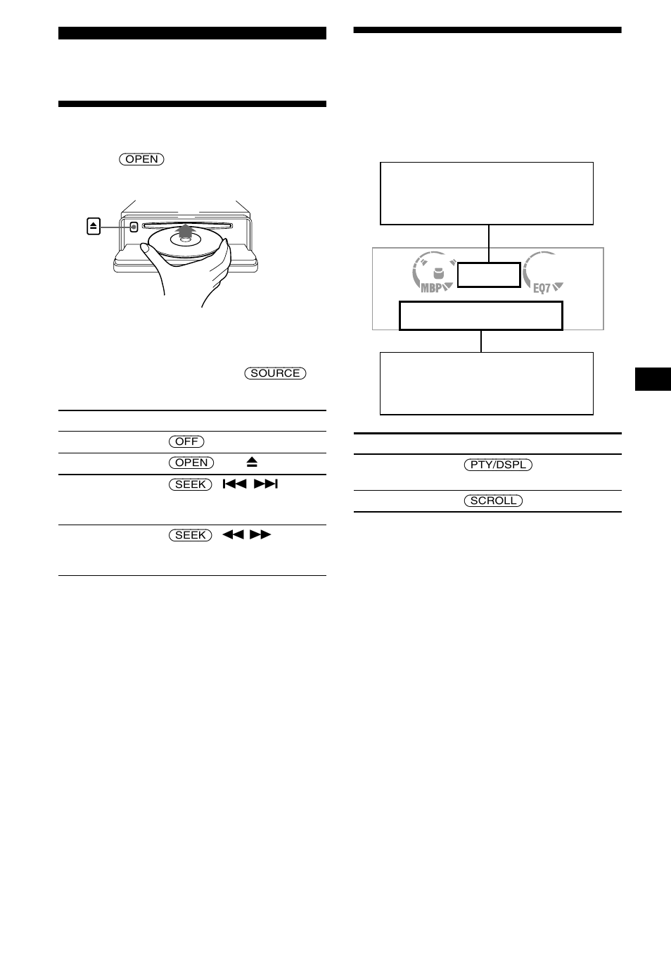 Cd player, Playing a disc, Display items | Playing a disc display items | Sony CDX-L550 User Manual | Page 9 / 146