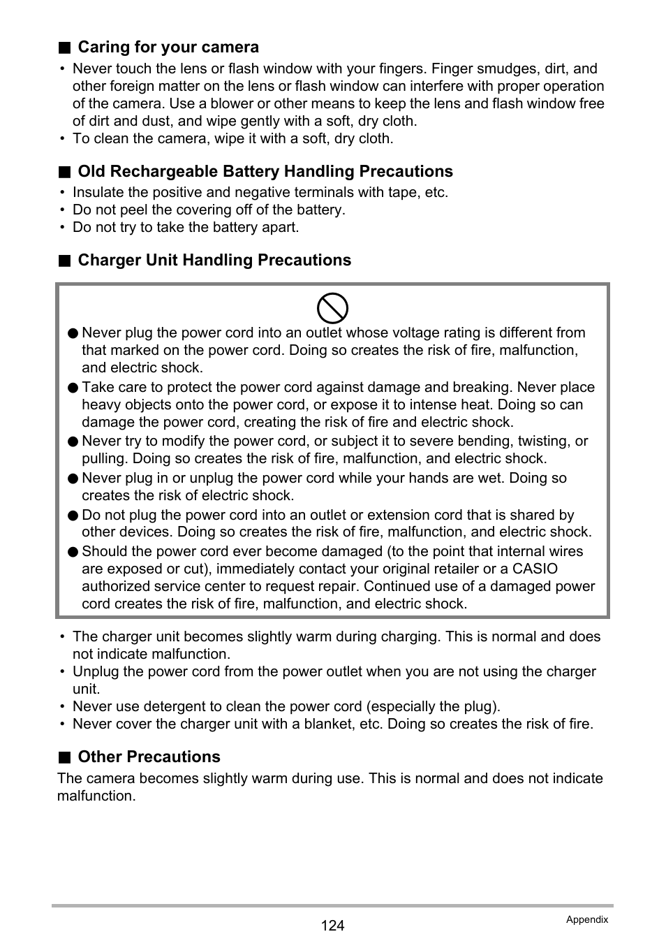 Casio EXILIM EX-Z16 User Manual | Page 124 / 146