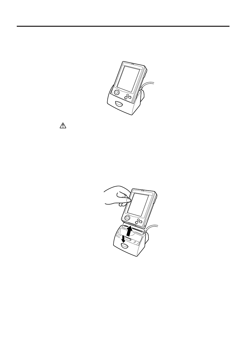 To remove the cassiopeia from the cradle | Casio E-115 User Manual | Page 19 / 44