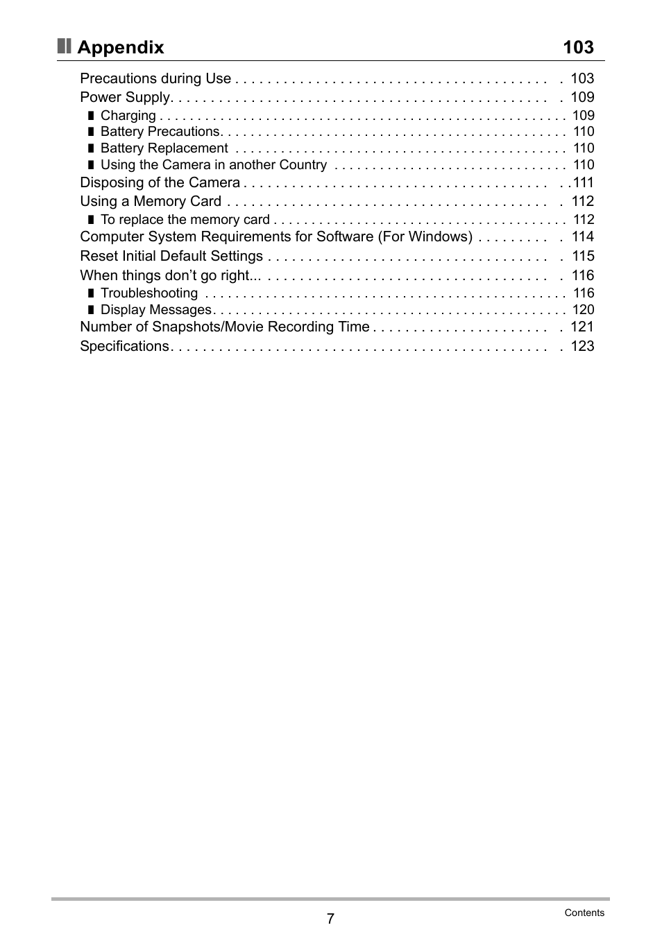 Appendix 103 | Casio TRYX EX-TR100 User Manual | Page 7 / 127