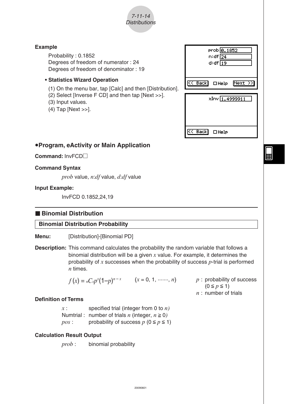F( x ), 1– p ) | Casio 330 User Manual | Page 475 / 965