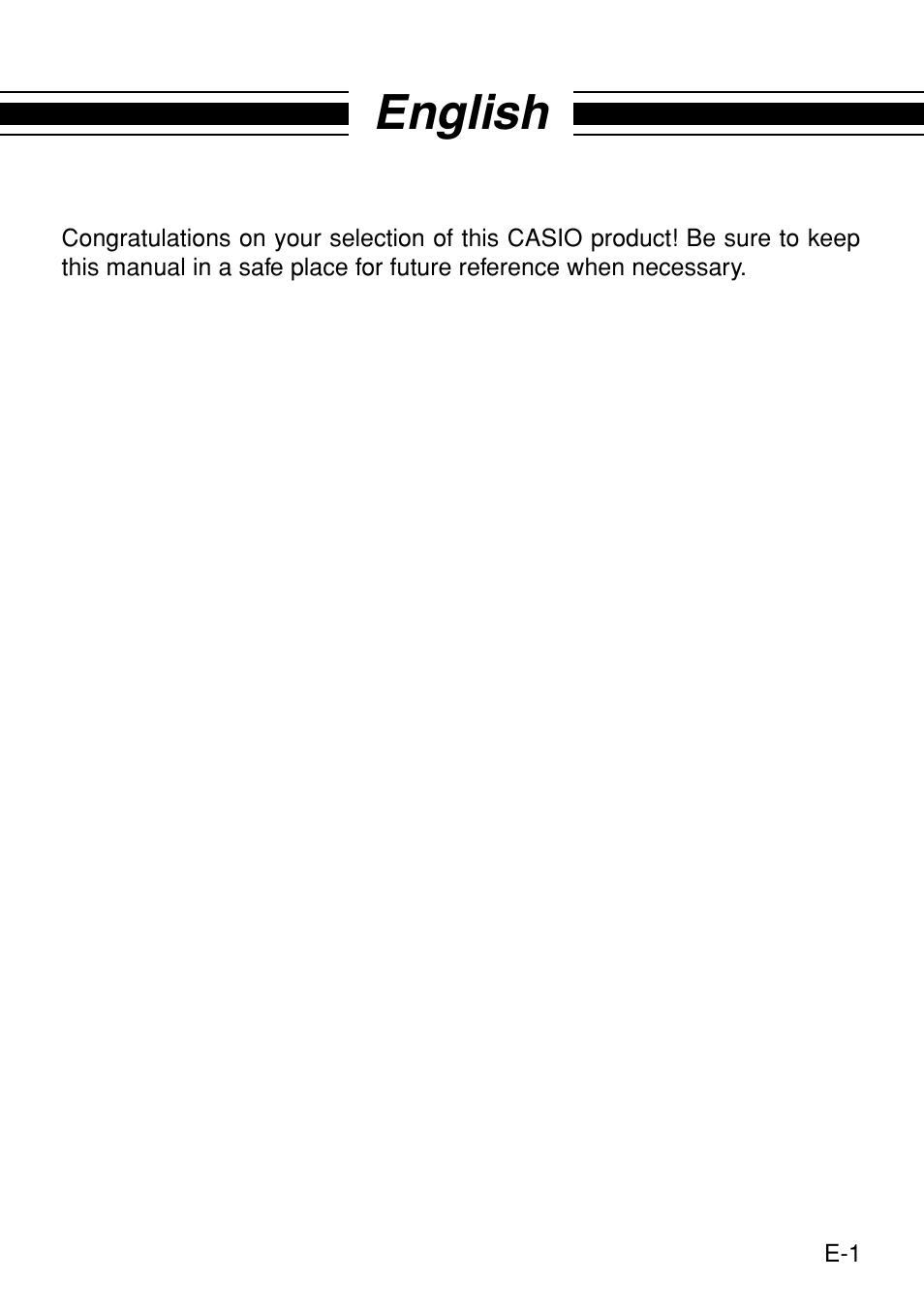 English | Casio Digital Diary SF-3990 User Manual | Page 3 / 31