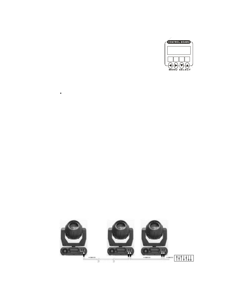 Applying changes to functions (quick instructions), Operating mode, Menu functions | Dmx-512 addressing, Pplying changes to, Unctions, Uick, Nstructions, Perating | Chauvet Legend 6000X User Manual | Page 10 / 19