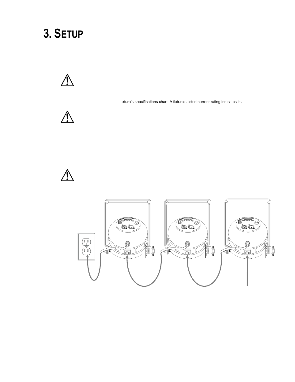 Setup, Ower, Power linking | Etup | Chauvet SNAPSHOT LED PAR 38 TRI-B User Manual | Page 8 / 20