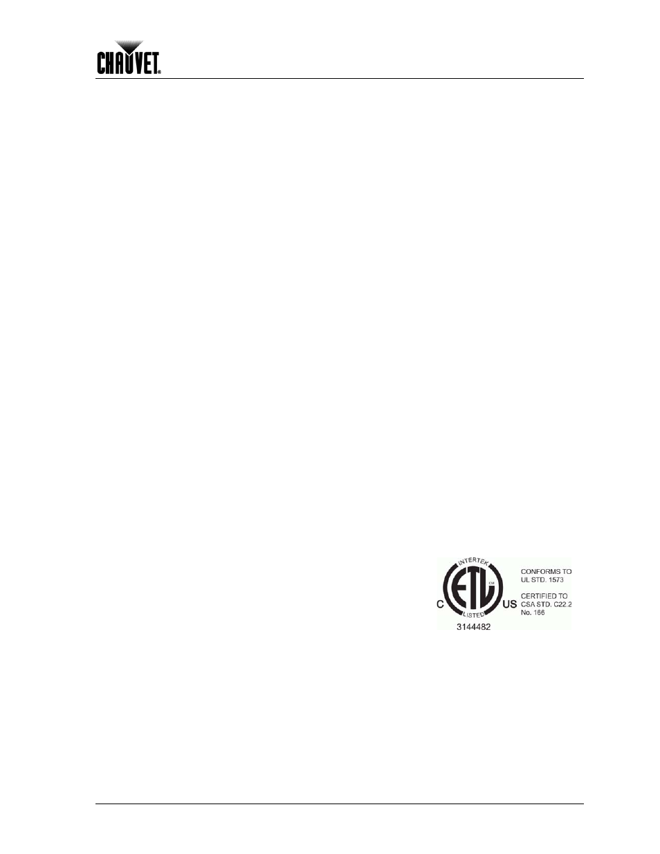 Technical specifications, Technical information | Chauvet Work Light User Manual | Page 27 / 28