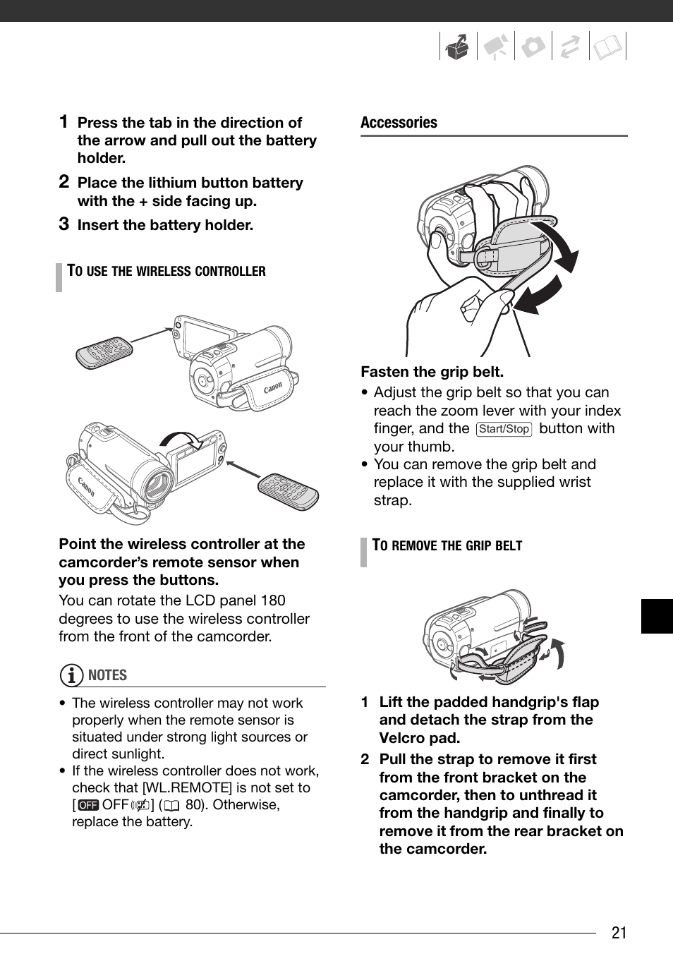 Canon FS10 User Manual | Page 21 / 110