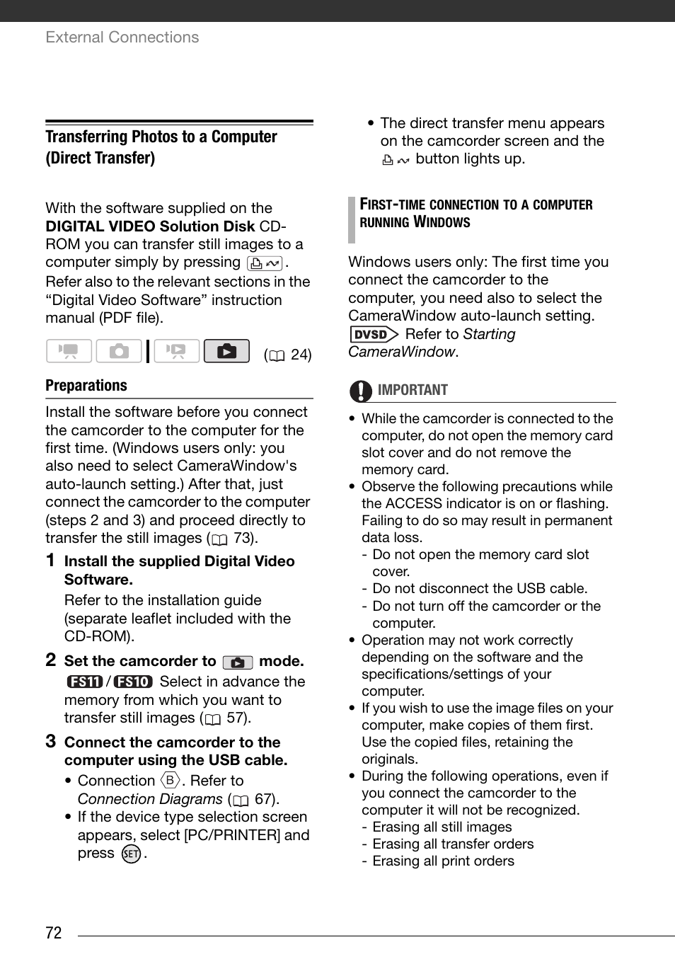 Canon FS10 User Manual | Page 72 / 110