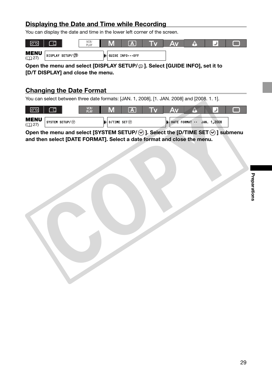 Co py | Canon XHA1S User Manual | Page 29 / 155