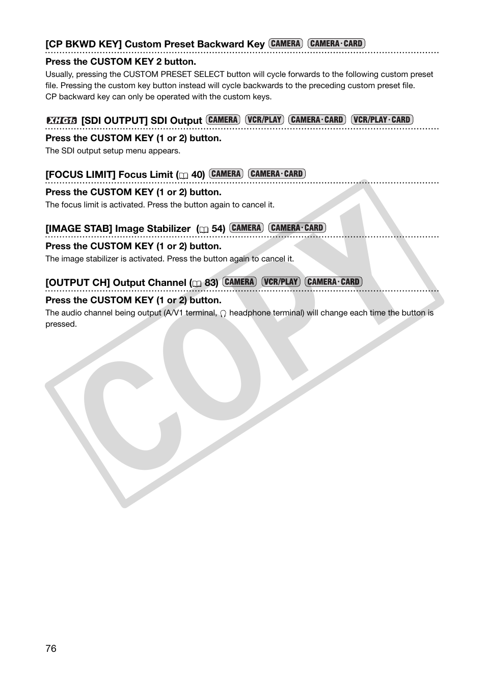 Co py | Canon XHA1S User Manual | Page 76 / 155