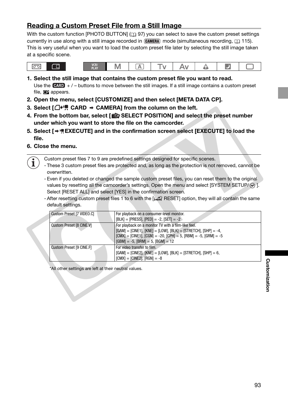 Co py | Canon XHA1S User Manual | Page 93 / 155