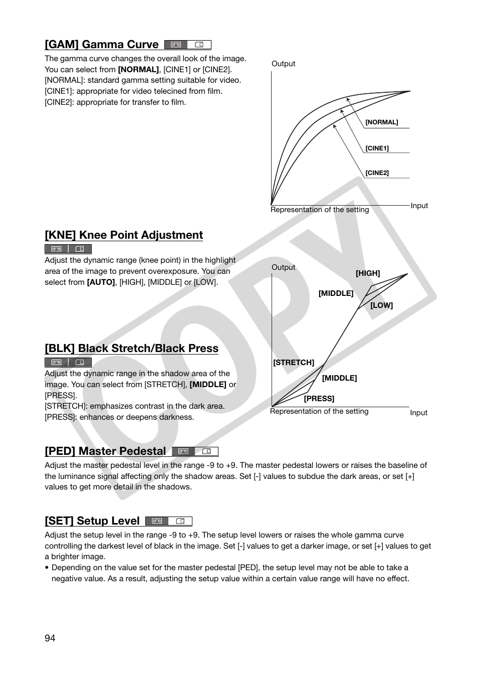 Co py | Canon XHA1S User Manual | Page 94 / 155