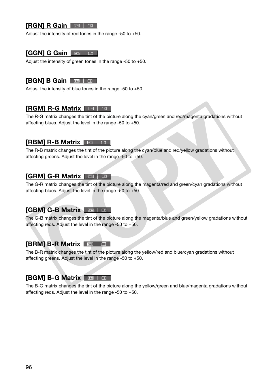 Co py | Canon XHA1S User Manual | Page 96 / 155