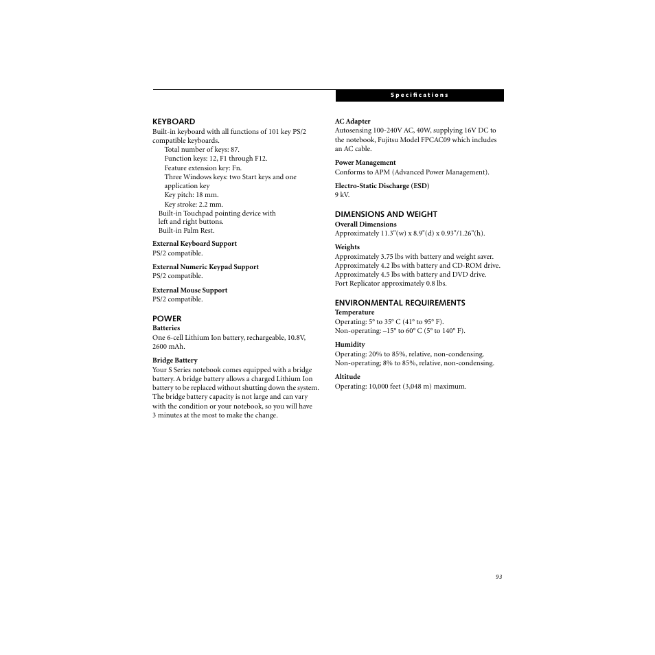 FUJITSU S SERIES User Manual | Page 102 / 116
